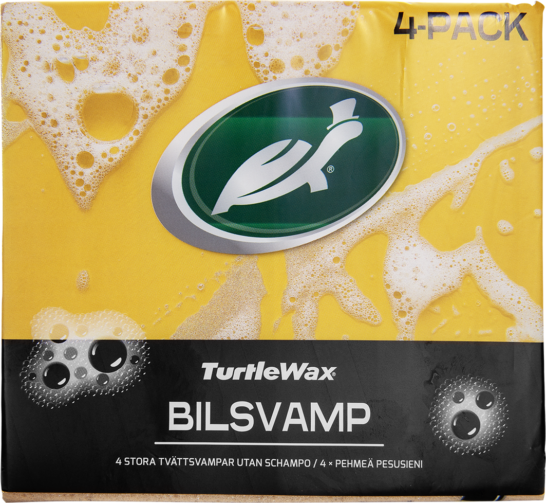 Turtle Wax Bilsvamp 4-pack utan schampo