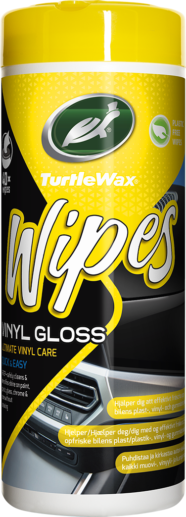 Turtle Wax Vinyl Gloss Wipes, 40st wipes