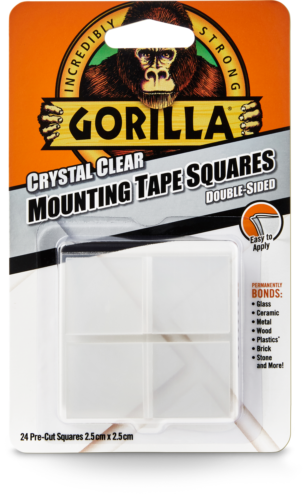 Gorilla Monteringstejprutor 24st 2,5 x 2,5 cm