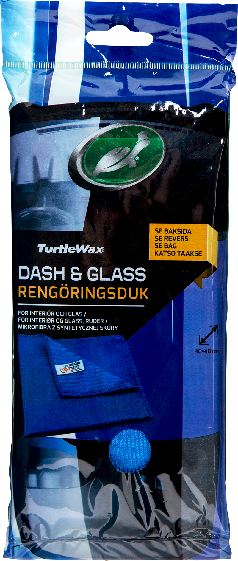 Turtle Wax Dash & Glass Towel Blå  40x40cm