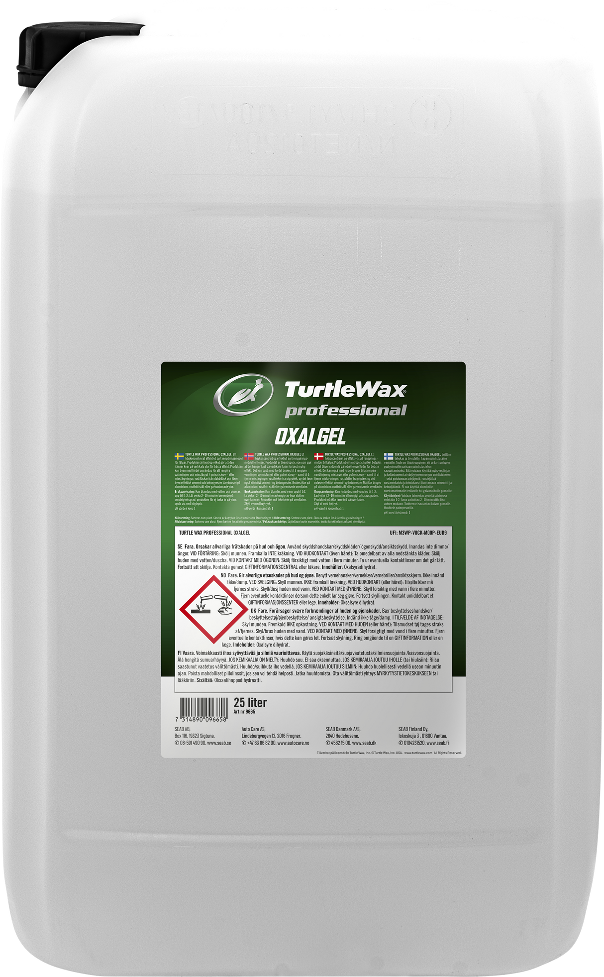 Turtle Wax Pro Oxalgel 25L