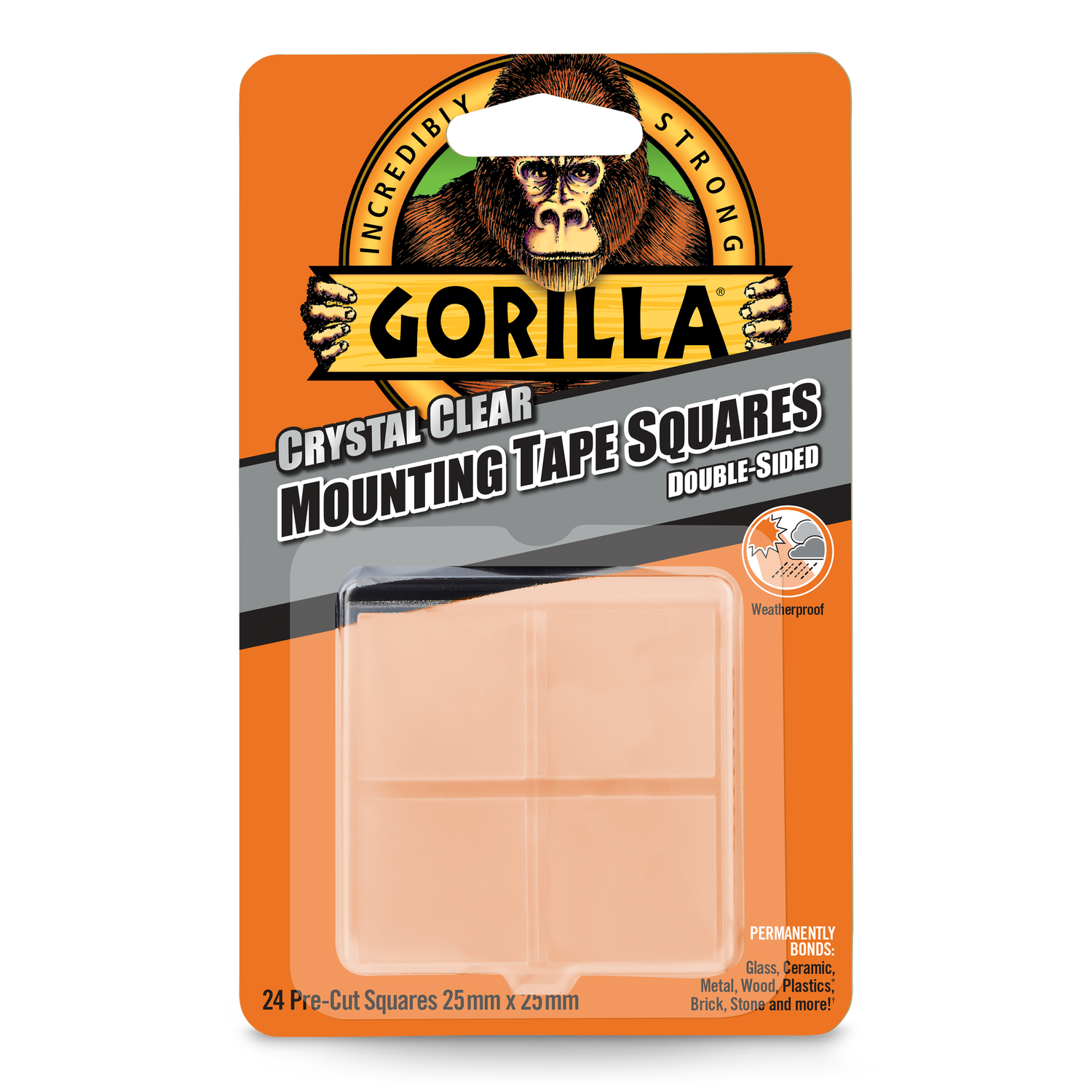 Gorilla Monteringstejprutor 24st 2,5 x 2,5 cm